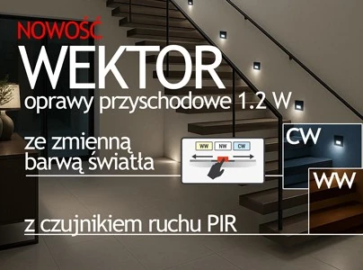 Oprawki przyschodowe Wektor LED CCT